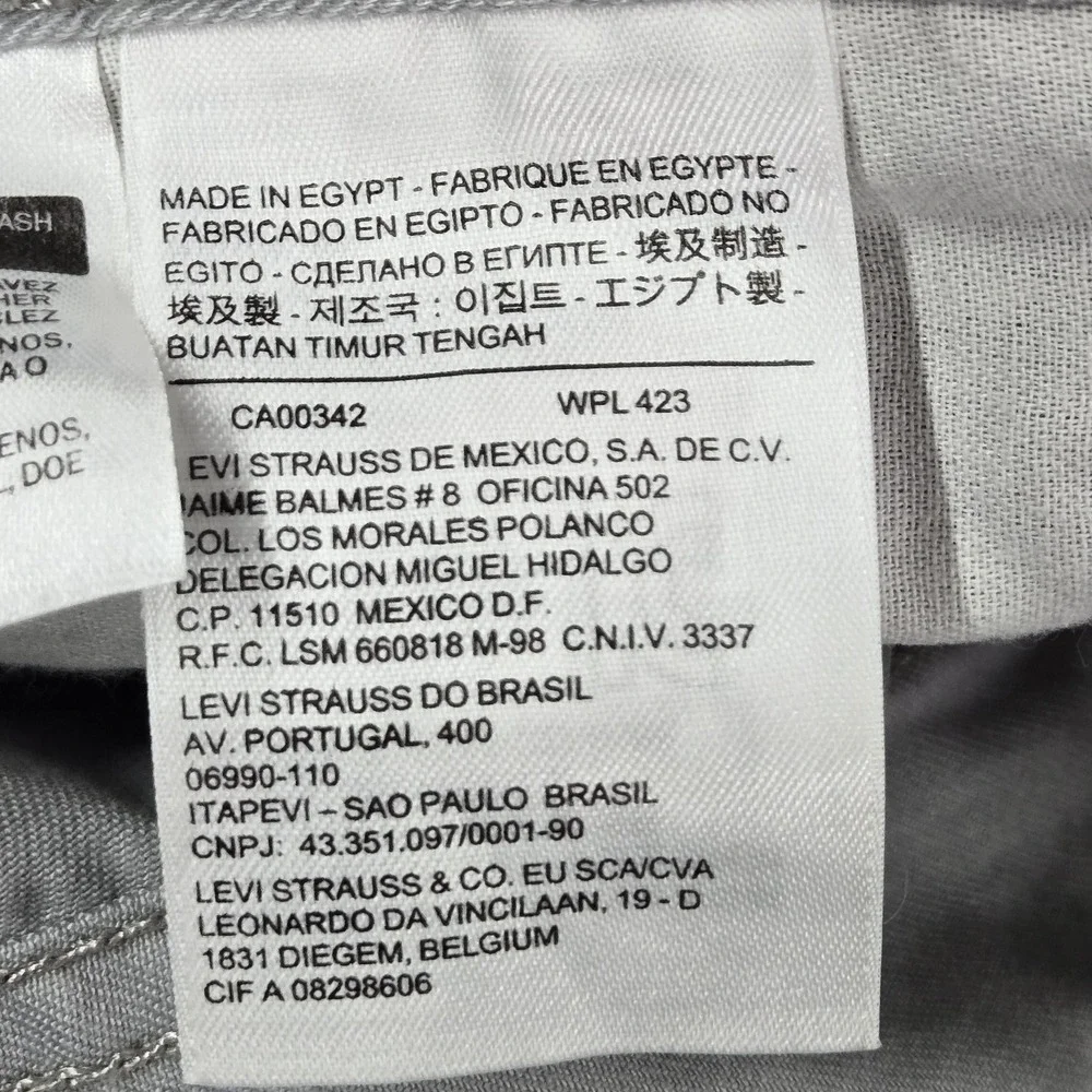 Levi's 514 Men Pants 31X32 Gray Straight Fit Button Zipper Twill 29